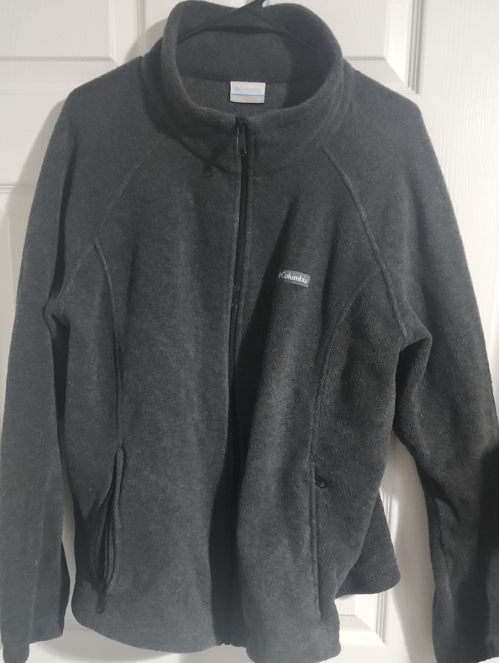 Columbia Charcoal Gray Zip-Up Fleece Jacket